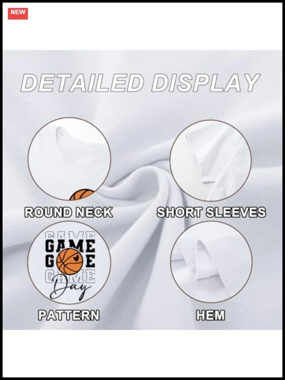 Funny Basketball Mom Graphic T-Shirt Cotton Blend Crew Neck Short Sleeve for